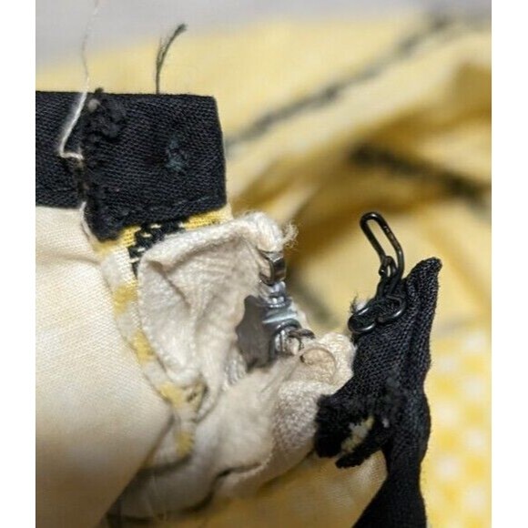 Vintage Ilene Ricky 1950s 1960s Party Dress Full Yellow Gingham Sleeveless - Picture 7 of 13